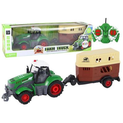LeanToys Ferngesteuert Traktor Landmaschinen Anhänger Fahrzeug Bauer Spielzeug