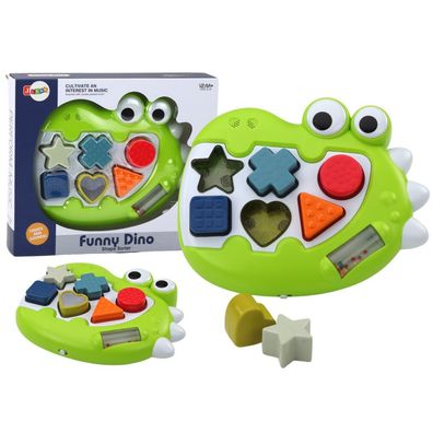 LeanToys Sensorischer Dinosaurier-Sortierer, Melodien, Rätsel für Kinder