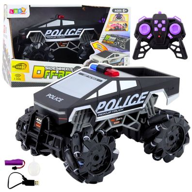 Geländewagen-Pickup-Truck, Polizei, ferngesteuert, + RC-Lichtern & Rauch, 1:16