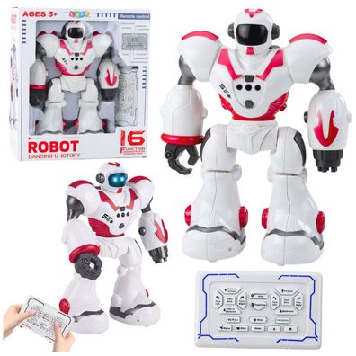 LeanToys Interaktiver ferngesteuerter RC-Roboter + 16 Funktionen, Licht/Soundn, pink