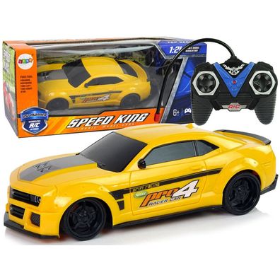 LeanToys Ferngesteuerter Sportwagen 1:24 Gelb getönte Scheiben Spielzeugauto
