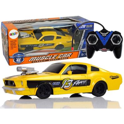 LeanToys Ferngesteuerter Sportwagen Classic Muscle car Gelb Spielzeugauto