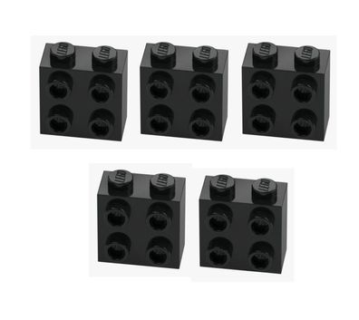 LEGO 5x Konverter Stein 1x2x1 2/3 Schwarz 22885 6275806 Black modifiziert NEU