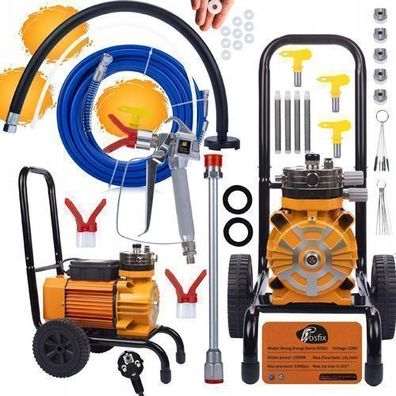 Rosfix Farbspritzgerät SOS03 – 3500W 22MPa 18L/min Set | Edelstahlpumpe