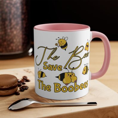 Save The Boobees Bee Pattern Tasse Lustige Bienen Weihnachtsgeschenk für Freundin