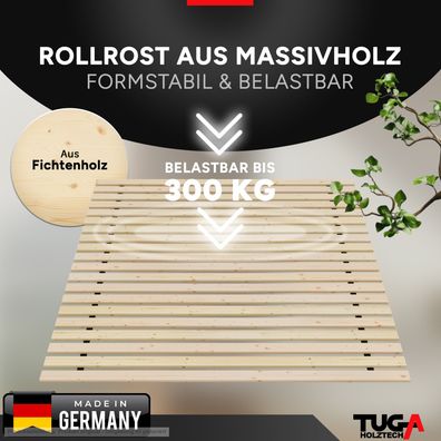 Rollrost Lattenrost Bettrost Rolllattenrost stabil Naturprodukt unbehandelt
