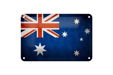 Blechschild Flagge Australien Fahne, 3 vers. Größen, Spruch