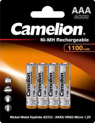Camelion Akku 1,2V 1100mAh Micro AAA HR03 NiMH 1,2 V Telefon Siemens 4er Blister