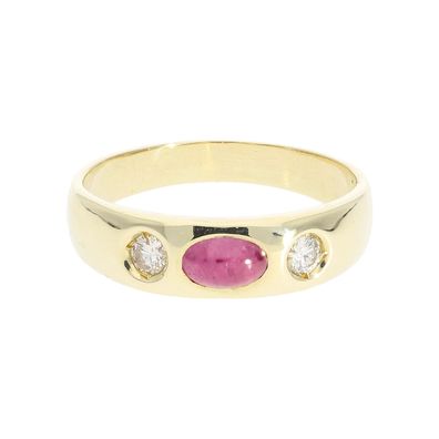 Diamanten Bandring Gold 585 Damen Rubin, Brillanten 25326724 Second Hand, wie neu