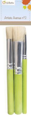 Avenue Mandarine Set 3 Pinsel sortiert