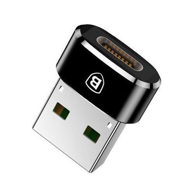 Baseus USB-C auf USB-A Mini Adapter, Schwarz