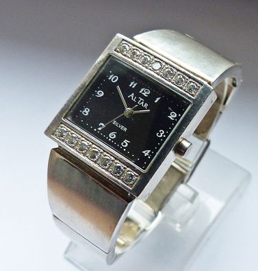 Schöne und seltene Altar Silver Damen Vintage Armbanduhr in Massiv 925 Steringsilber