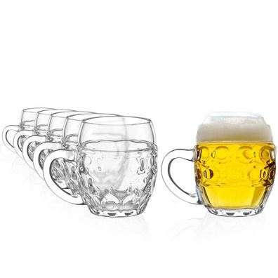 Bierseidel Tübinger mit Schild 6er Set 0,3l Höhe 105mm robustes Glas