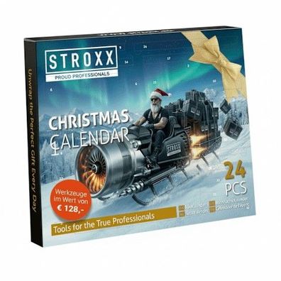 Stroxx Adventskalender 2026, 24-teilig im Wert von 128 € - praktisches Werkzeug-Set