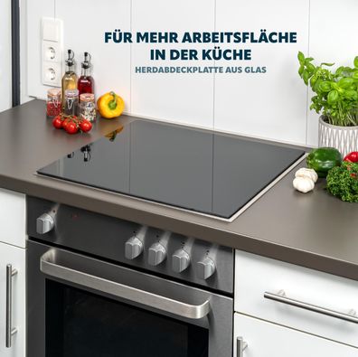 bremermann Herdabdeckplatte aus Gglas, ca. 55,7 x 50 x 0,5 cm (B/T/H)