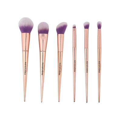 Brush Crush 8-teiliges Make-up-Pinselset mit rosa Synthetikborsten
