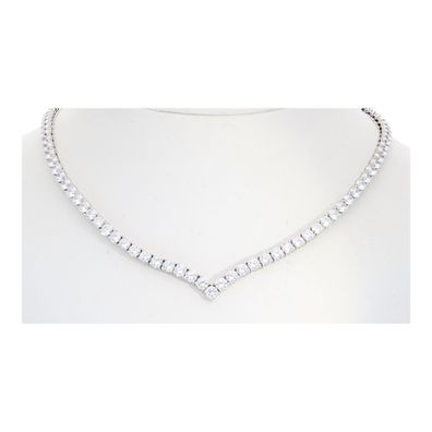 Tennis Collier Weißgold 585 Damen 25326733 Second Hand, wie neu