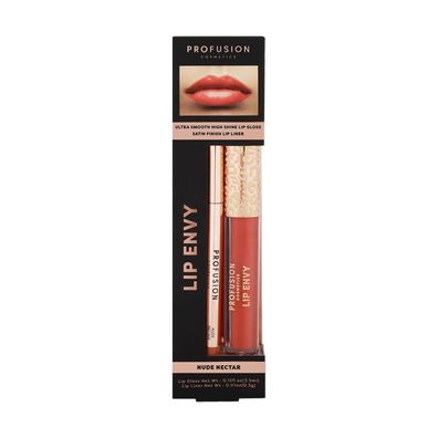 Profusion Cosmetics Set Lip Envy Nude Nectar (Lipgloss, Lippenkonturenstift)