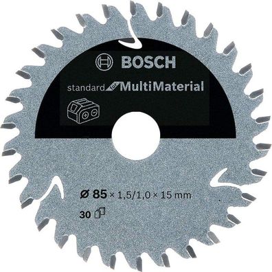 Bosch Kreissägeblatt Standard for Multimaterial, 85 x 1,5/1 x 15, 30 Zähne