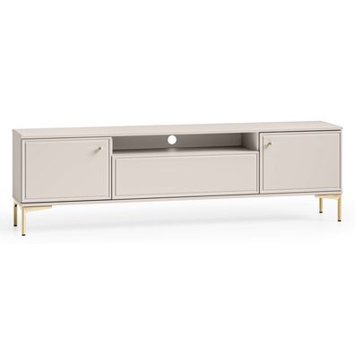 Selsey Sandro - TV-Lowboard 2-türig, Taupe, 180 cm
