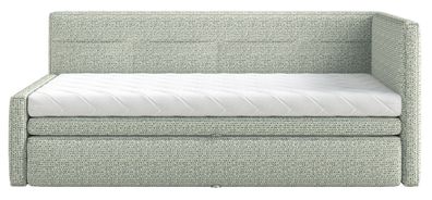 Selsey Nesmi - Polsterbett, Webstoff Salbeigrün, 90x200 cm