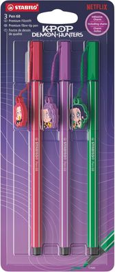 Stabilo - Pen 68 - KPop Demon Hunters 6803-1-1 3er Pack