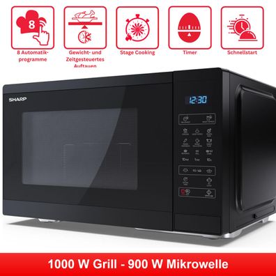 Sharp YC-MG252AE-B Stand-Mikrowelle