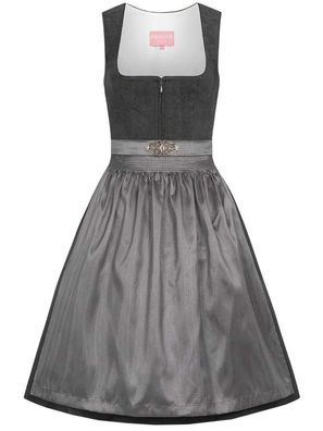 Dirndl Evi 60cm Länge anthrazit - Größe: 38