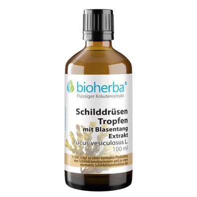 Bioherba Schilddrüsen Tropfen mit Blasentang Extrakt Tinktur