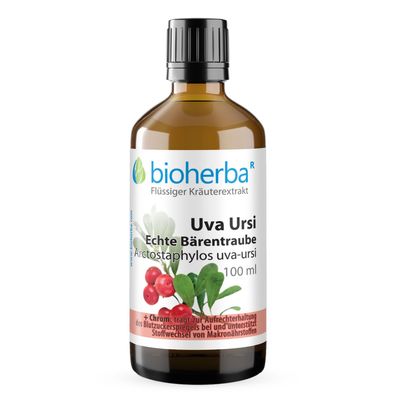 Bioherba Uva Ursi Echte Bärentraube Arctostaphylos uva-ursi Tropfen Tinktur