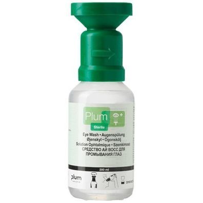 Plum Augenduschflasche grün - 0,9% Natriumchloridlösung