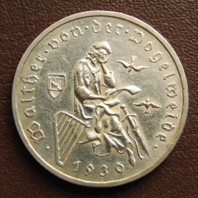 3 Reichsmark 1930 A. Vogelweide