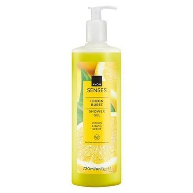 AVON senses Duschgel Lemon Burst Zitrone & Basilikum 720 ml