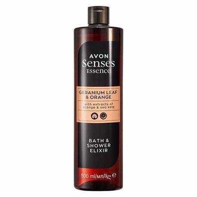 AVON senses Essence Geranienblatt & Orange Bade- und Duschelixir