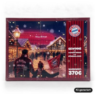 FC Bayern München Premium Adventskalender 2026 mit 24 Fanartikeln