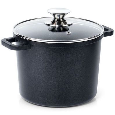 Granittopf mit Glasdeckel, hoch, GRANDE, 4,2 l