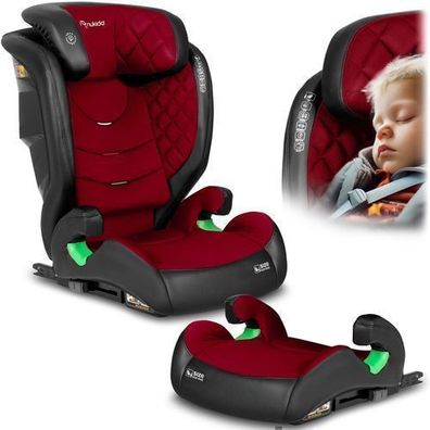Nukido Louis Kindersitz Schwarz und Rot 15-36 kg ISOFIX