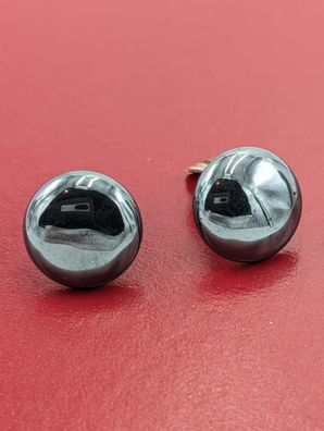 Wunderschöne Ohrclips Hämatit 0,925 Sterlingsilber