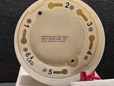 Hekatron Sockel 143A/Magnet - Sockel für Rauchmelder