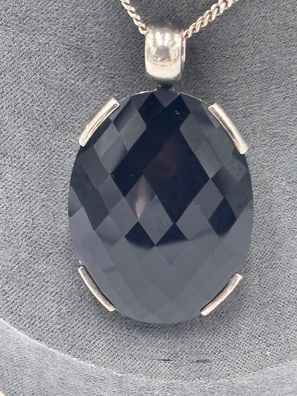 THOMAS SABO Anhänger 0,925 Sterligsilber facettierter ONYX "Magie Noire"