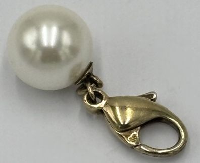 Charm Anhänger 0,925 Sterlingsilber vergoldet wunderschöner kunst Perle