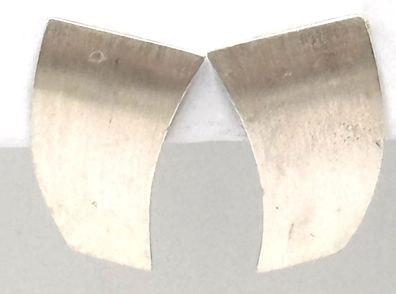 Designer Ohrstecker 0,925 Sterlingsilber gebürstet