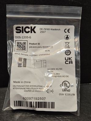 SICK DOS - 1205-G M12 Steckverbinder Buchse geradlinig 5-polig A-kodiert