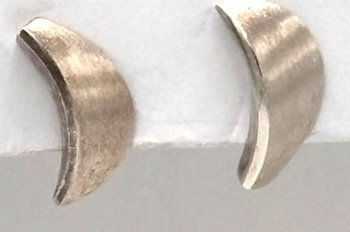 COCO Ohrstecker 0,925 Sterlingsilber mattiert Halbmond -ELEGANT