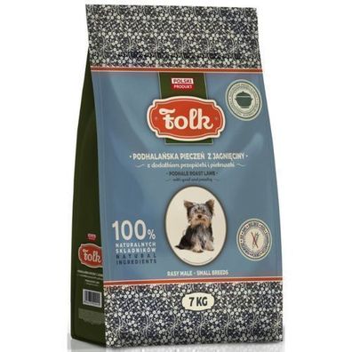 Trockenfutter für Hunde FOLK MINI Podhale Lammbraten 7 kg