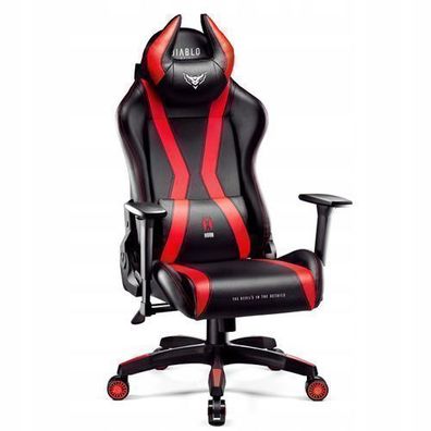 Diablo X-Horn Gaming Stuhl Bürostuhl Schreibtischstuhl Rot, Größe King