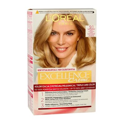 L'Oréal Paris Excellence Creme Farbe Creme 9.1 sehr hell blond Asche