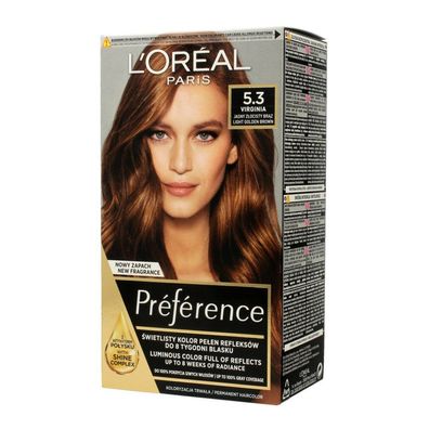 L'Oréal Paris Preference Haarfarbe Nr. 5.3 Virginia - helles Goldbraun 1op