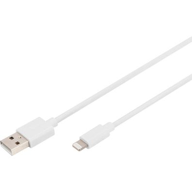 Digitus USB Kabel 2.0 A St. -> Lightning St., MFI 2M weiß