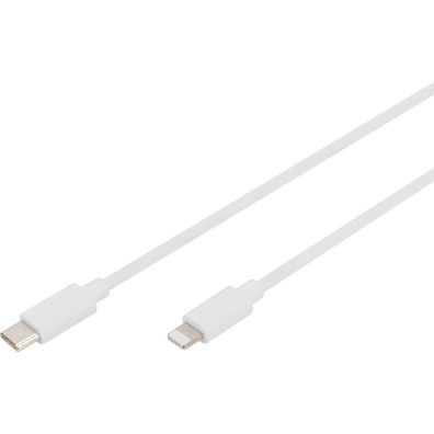 Digitus USB Kabel USB-C St. -> Lightning St., MFI 2M weiß